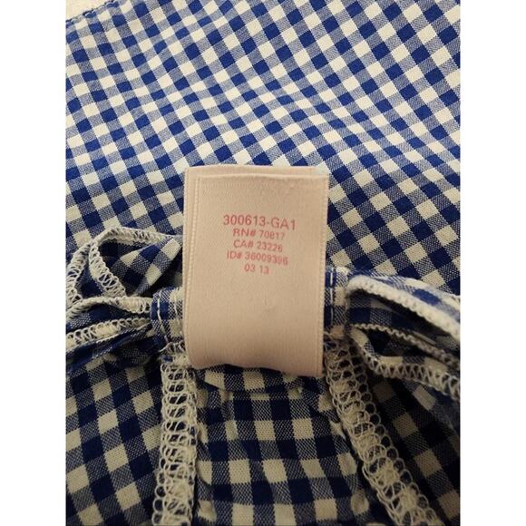 Victorias Secret Babydoll Tank Womens Medium Blue Gingham Cotton Sleepwear - Picture 10 of 11